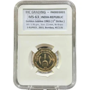 IHC GRADING ~ 1965 GOLDEN JUBILEE 1ST STRIKE ~ MS-63 GRADE